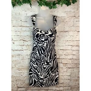 Love Tease Women's Dress Size 5 Zebra print Sleeveless zipper lined D